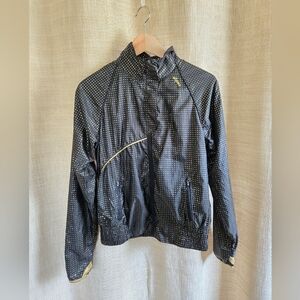 Asicd Black Wind Breaker Jacket with Gold Accents